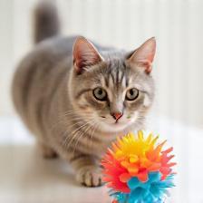 Jouet interactif chat coloré